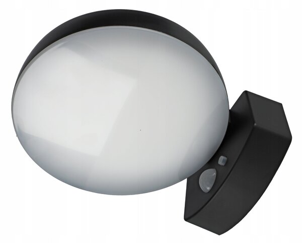 Černé solární LED fasádní svítidlo 3 W, 170 lm, neutrální bílá 4000 K, IP54