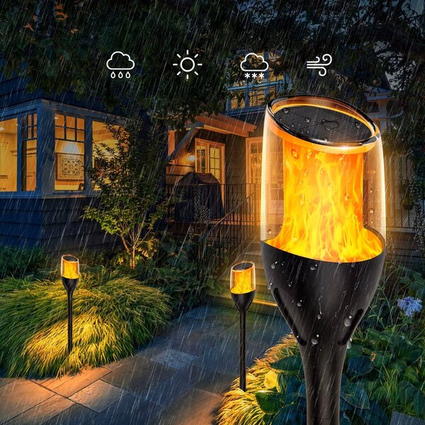 LED solární zápichové svítidlo 60 cm, IP44, 1600 K