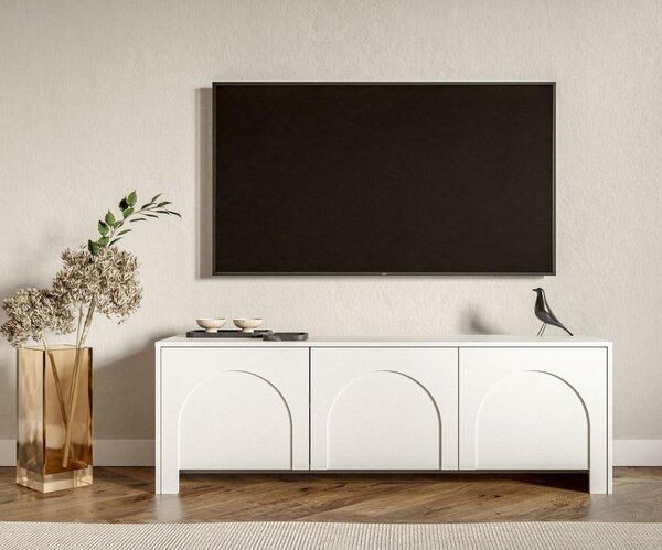 Bílá komoda, bezúchytkové otevíraní, š: 150cm