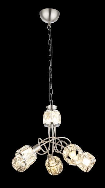 Globo 54356-5H - LED Lustr na řetězu KRIS 5xE14/40W/230V + LED/5W