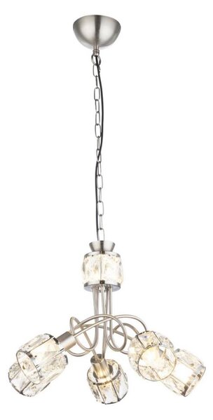 Globo 54356-5H - LED Lustr na řetězu KRIS 5xE14/40W/230V + LED/5W