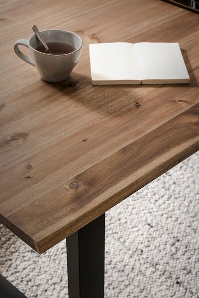 JÍDELNÍ STŮL, akácie, černá, barvy vlašských ořechů, 140/80/75 cm MID.YOU - Jídelní stoly, Online Only