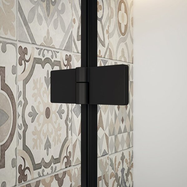 Gelco TRINITY BLACK čtvercový sprchový kout 800x800mm, rohový vstup, matné sklo GT2280-80M-B