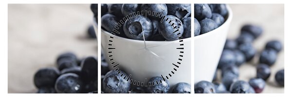 Obraz - Borůvky (s hodinami) (90x30 cm)