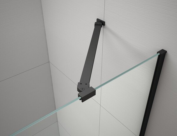 Gelco TRINITY BLACK čtvercový sprchový kout 800x800mm, rohový vstup, matné sklo GT2280-80M-B