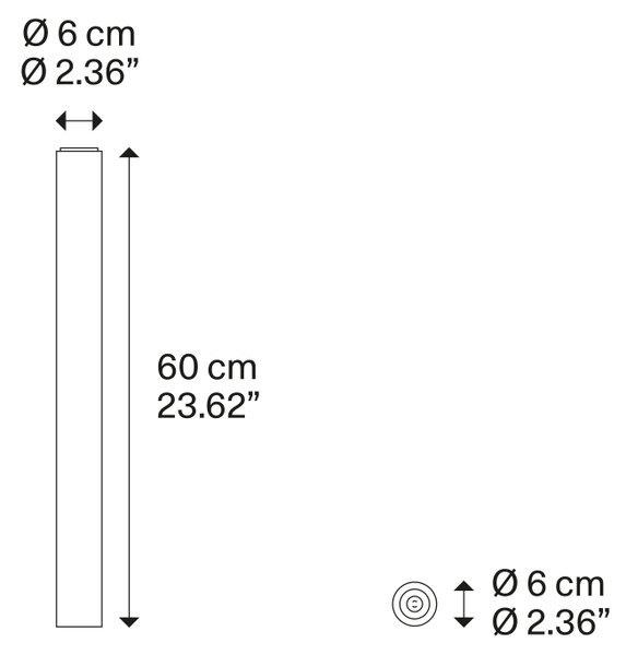 Lodes Stropní svítidlo A-Tube M, v.60cm, 1xGU10 Barva: Matná bílá