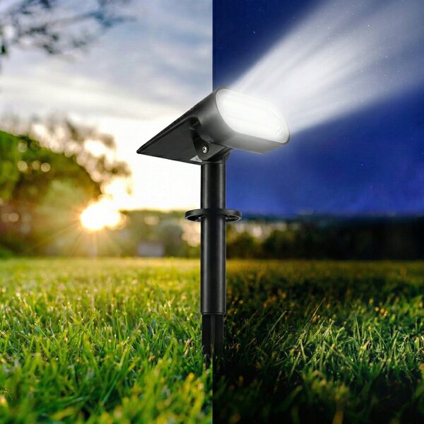 LED solární zápichové svítidlo, neutrální bílá, IP54