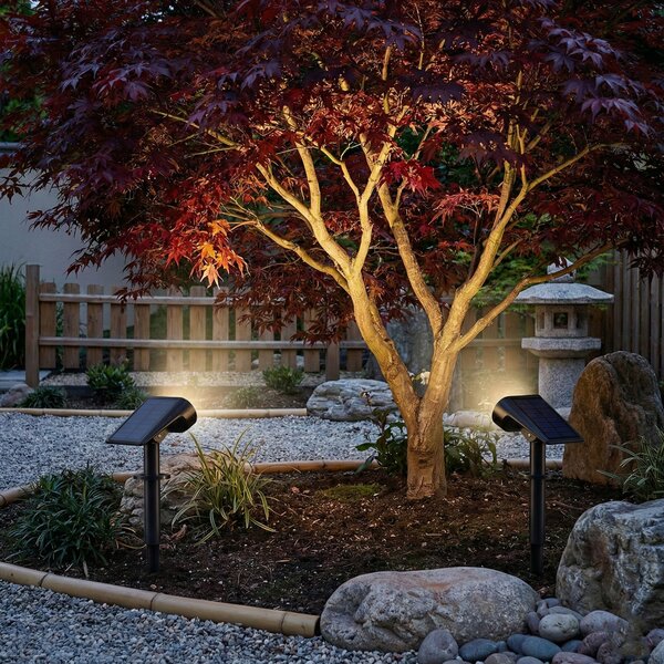 LED solární zápichové svítidlo, neutrální bílá, IP54