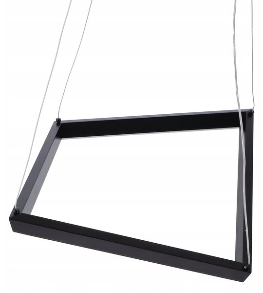 LED závěsné svítidlo 56 cm, černé s mléčným sklem