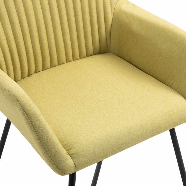 Otočné jídelní židle 2 ks zelené textil 249812