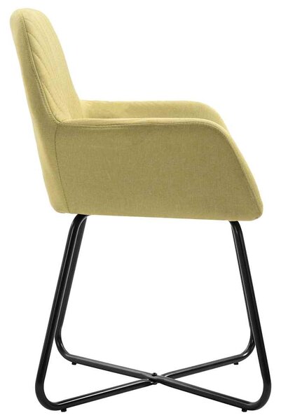 Otočné jídelní židle 2 ks zelené textil 249812