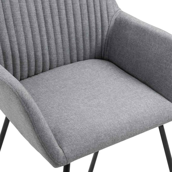 Jídelní židle 2 ks světle šedé textil 249807
