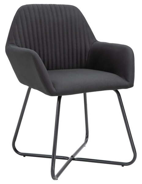 Jídelní židle 2 ks černé textil 249813
