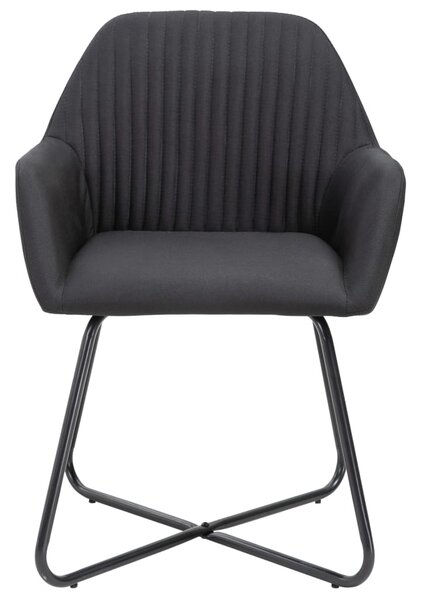 Jídelní židle 2 ks černé textil 249813