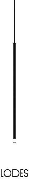 Lodes LED závěsné svítidlo A-Tube Nano M, v.60cm, 1x3W Barva: Matná černá, Teplota světla: 2700K - teplá bílá, Barva kabelu: černá