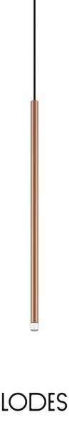Lodes LED závěsné svítidlo A-Tube Nano M, v.60cm, 1x3W Barva: Matná černá, Teplota světla: 2700K - teplá bílá, Barva kabelu: černá