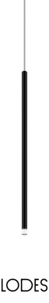 Lodes LED závěsné svítidlo A-Tube Nano M, v.60cm, 1x3W Barva: Matná černá, Teplota světla: 2700K - teplá bílá, Barva kabelu: černá