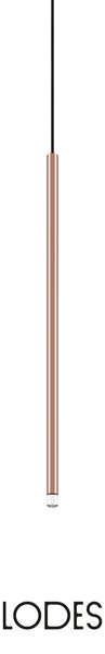 Lodes LED závěsné svítidlo A-Tube Nano M, v.60cm, 1x3W Barva: Matná černá, Teplota světla: 2700K - teplá bílá, Barva kabelu: černá