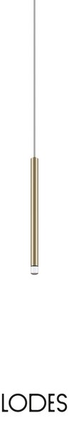 Lodes LED závěsné svítidlo A-Tube Nano S, v.30cm, 1x3W Barva: Champagne, Teplota světla: 2700K - teplá bílá, Barva kabelu: transparentní
