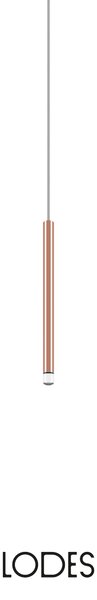 Lodes LED závěsné svítidlo A-Tube Nano S, v.30cm, 1x3W Barva: Champagne, Teplota světla: 2700K - teplá bílá, Barva kabelu: transparentní