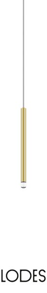 Lodes LED závěsné svítidlo A-Tube Nano S, v.30cm, 1x3W Barva: Champagne, Teplota světla: 2700K - teplá bílá, Barva kabelu: transparentní