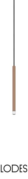 Lodes LED závěsné svítidlo A-Tube Nano S, v.30cm, 1x3W Barva: Champagne, Teplota světla: 2700K - teplá bílá, Barva kabelu: transparentní