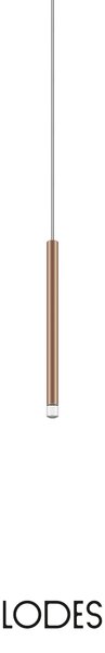 Lodes LED závěsné svítidlo A-Tube Nano S, v.30cm, 1x3W Barva: Champagne, Teplota světla: 2700K - teplá bílá, Barva kabelu: transparentní
