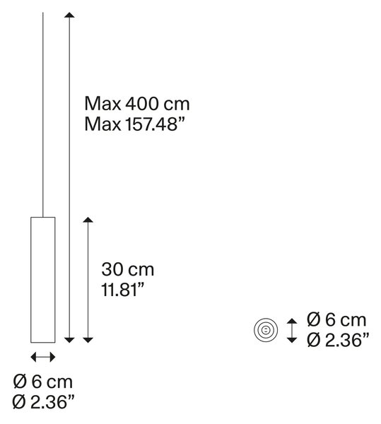 Lodes Závěsné svítidlo A-Tube S, v. 30 cm, 1xGU10 Barva: Hnědá