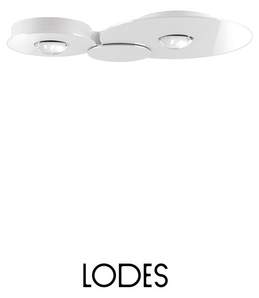 Lodes LED stropní svítidlo Bugia Double, d. 52,5 cm, 2x15W Barva: Černá, Teplota světla: 2700K - teplá bílá