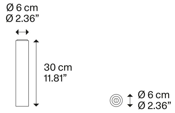 Lodes Stropní svítidlo A-Tube S, v.30cm, 1xGU10 Barva: Matná bílá
