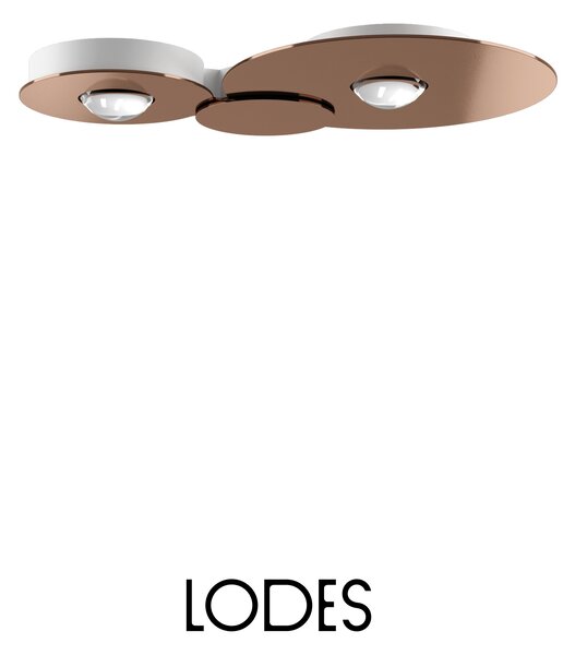 Lodes LED stropní svítidlo Bugia Double, d. 52,5 cm, 2x15W Barva: Černá, Teplota světla: 2700K - teplá bílá