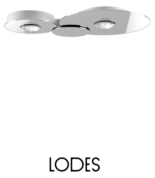 Lodes LED stropní svítidlo Bugia Double, d. 52,5 cm, 2x15W Barva: Černá, Teplota světla: 2700K - teplá bílá