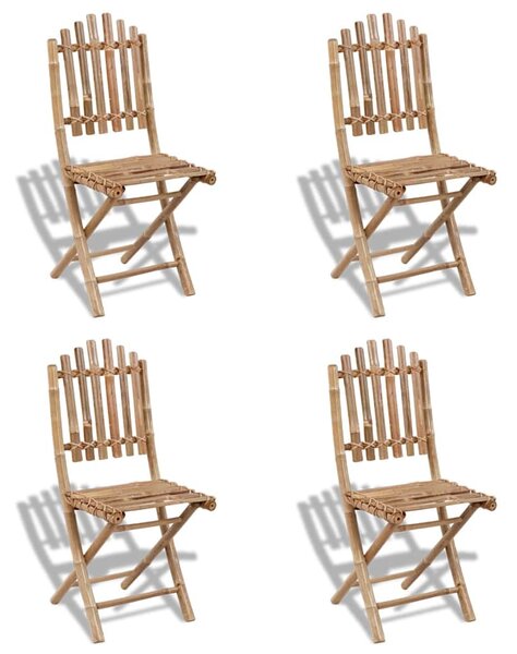 Skládací zahradní židle 4 ks bambus 271715
