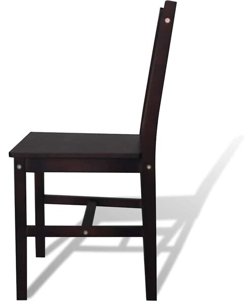 Jídelní židle 6 ks hnědé borové dřevo 271499