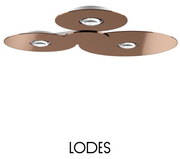 Lodes LED stropní svítidlo Bugia Mega, d. 79,6 cm, 3x15W Barva: Bronz, Teplota světla: 2700K - teplá bílá