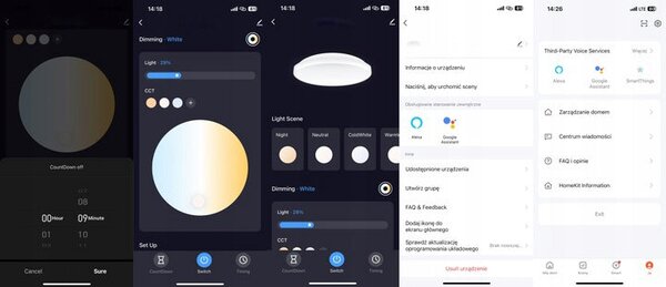 LED stropní svítidlo, 3 režimy barvy světla, stmívatelné