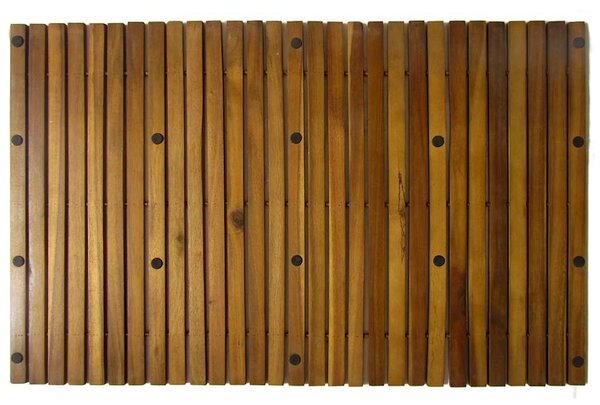 Koupelnová předložka 3 ks 80 x 50 cm akáciové dřevo 271769