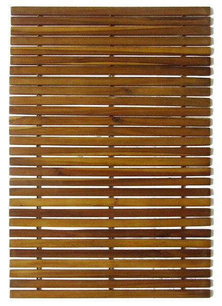 Koupelnová předložka 3 ks 80 x 50 cm akáciové dřevo 271769