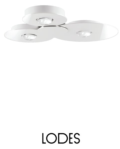 Lodes LED stropní svítidlo Bugia Triple, d. 52,5 cm, 3x15W Barva: Bronz, Teplota světla: 2700K - teplá bílá