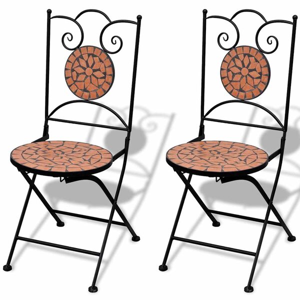 3dílný bistro set mozaikový keramický terakota 271770