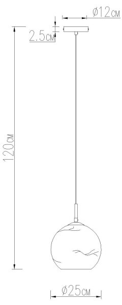 Globo 15999MH1 - Lustr na lanku RAGUSA 1xE27/60W/230V pr. 25 cm