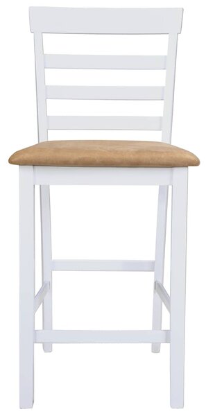 Bílý dřevěný barový stůl a 4 barové židle, set 271832