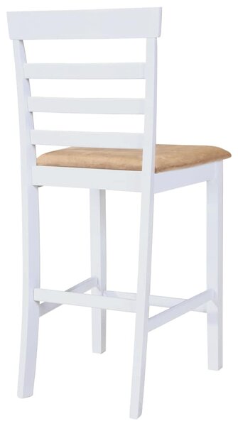 Bílý dřevěný barový stůl a 4 barové židle, set 271832