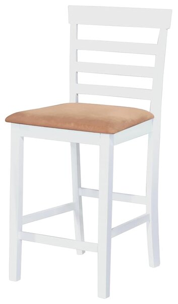 Bílý dřevěný barový stůl a 4 barové židle, set 271832