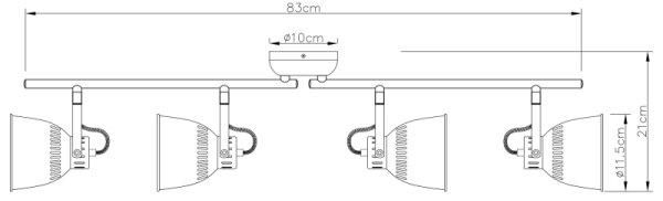 Globo 54651-4 - Bodové svítidlo HERNAN 4xE14/40W/230V