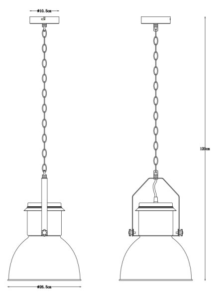 Globo 15281 - Lustr na řetězu KUTUM 1xE27/40W/230V