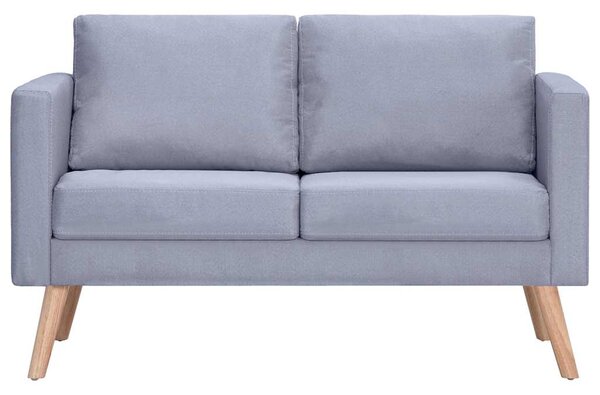 Sedací souprava dvojsedák a trojsedák textil světle šedá 272193