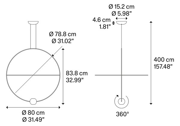 Lodes LED závěsné svítidlo Elara L, 1x9W + 1x18W pr. 80cm Barva: Černá, Teplota světla: 2700K - teplá bílá