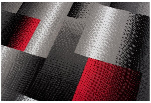 Makro Abra Kusový koberec moderní MAYA Z904E šedý červený Rozměr: 130x190 cm