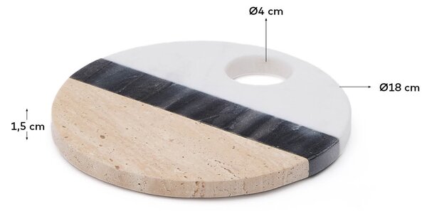 Mramorové servírovací prkénko Kave Home Nivol 18 cm
